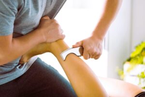 physiotherapist massaging
